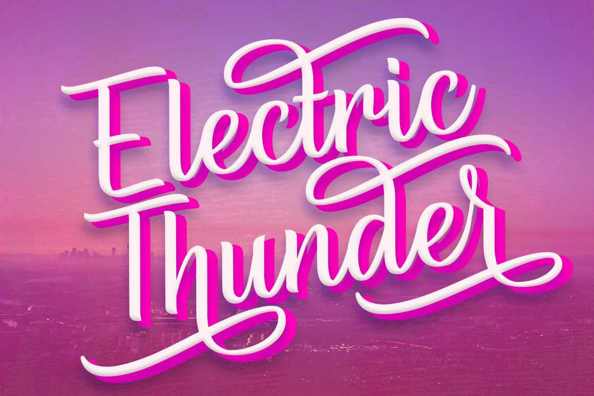 Electric Thunder: A Fluid Script Font for Brand Personality