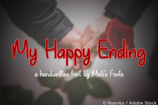 My Happy Ending Script Handwritten Font for Makers