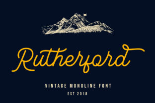 Rutherford Script Handwritten Font for Vintage Branding