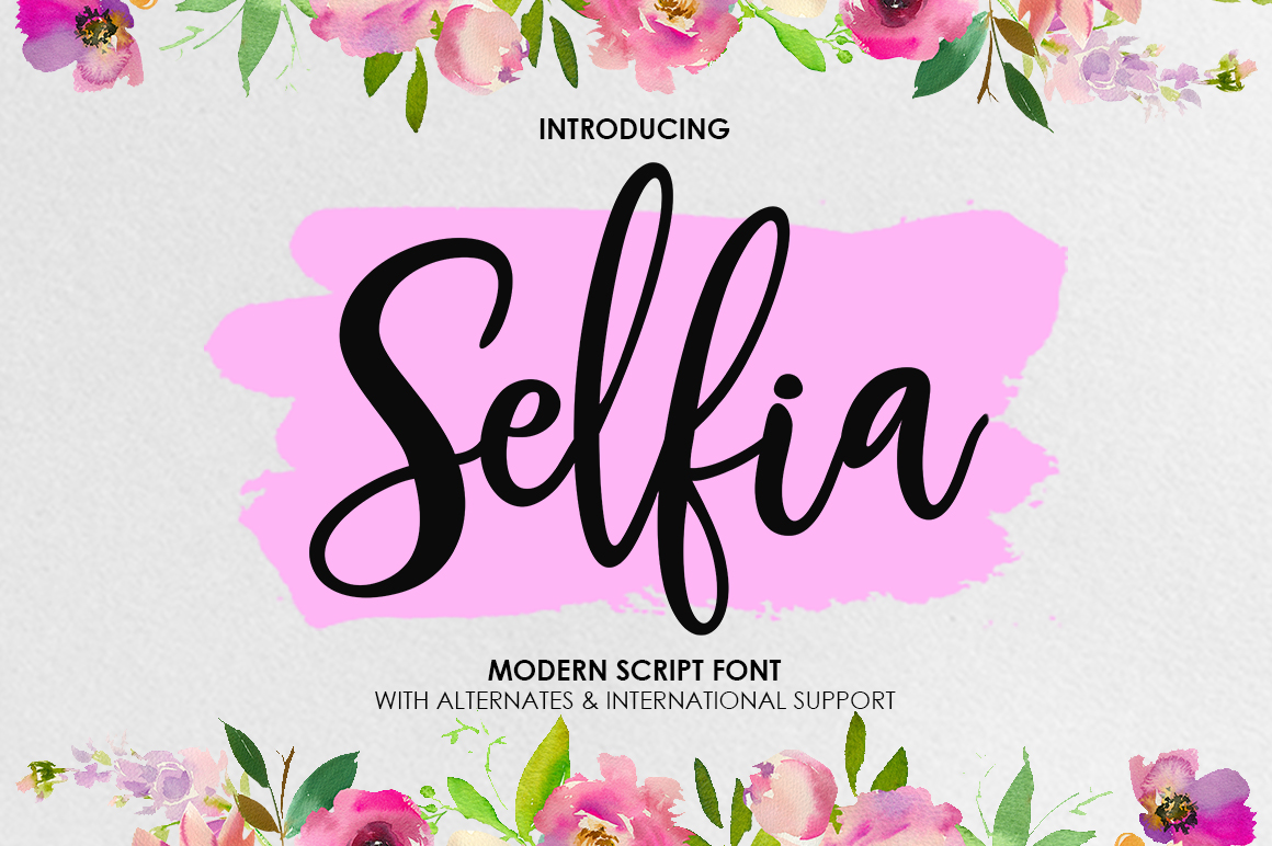 Selfia: A Modern Calligraphy Script Font for Handmade Creators