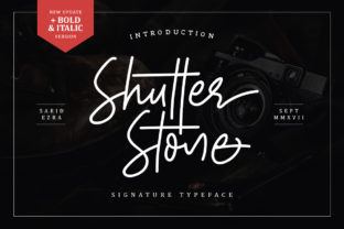 Shutter Stone: A Handwritten Signature Typeface for Elegant Branding