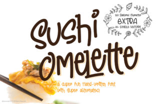 Sushi Omelette: A Playful Script Handwritten Font for Joyful Digital Brands
